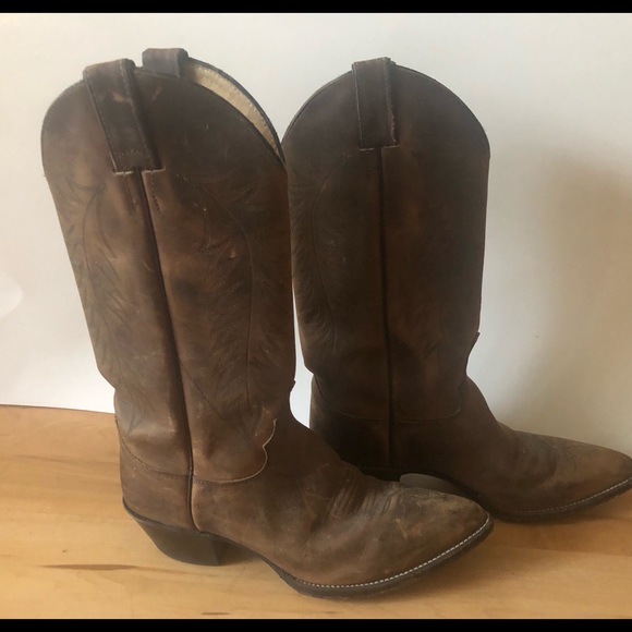 Justin Boots Shoes - Justin L4935 Brown Leather Western Boots 8 1/2 B